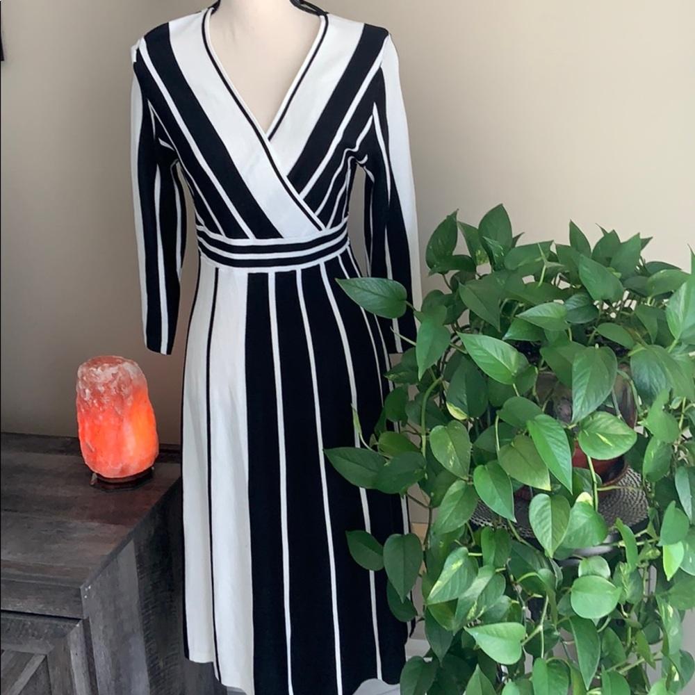 ⬇️Price Drop⬇️NWT Nina Leonard Strip dress